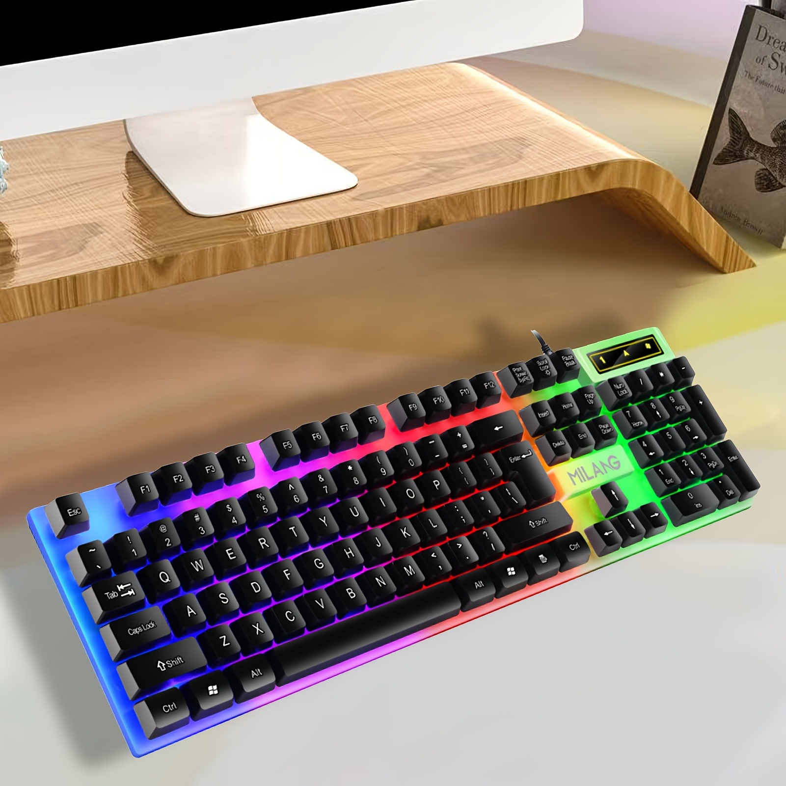 1pcsRGB Backlit Gaming Keyboar - Laptop Accessories Combo Set ulasan dan harga
