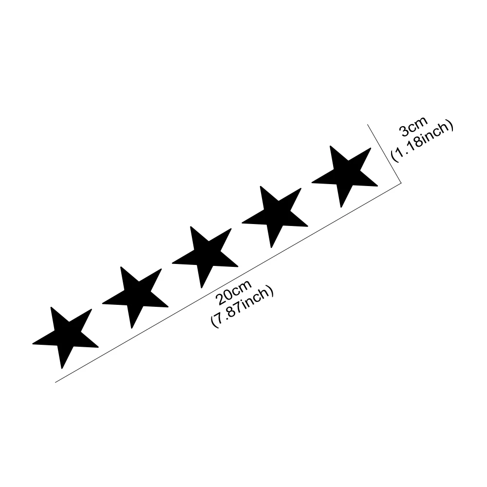 20x3cm 5 Star Wanted Car Stick - Laptop Accessories Ideas ulasan dan harga