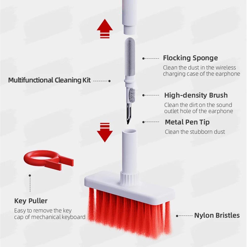3-in-1 Cleaning Brush Kit Mech - Laptop Accessories Cleaning Kit ulasan dan harga