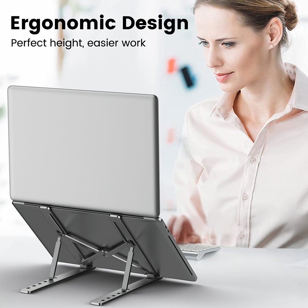 Adjustable Laptop Holder Alumi - Laptop Accessories Price ulasan dan harga
