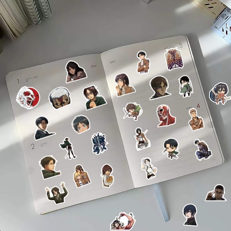 60Pcs Attack on Titan Anime St - Laptop Accessories Wholesale ulasan dan harga