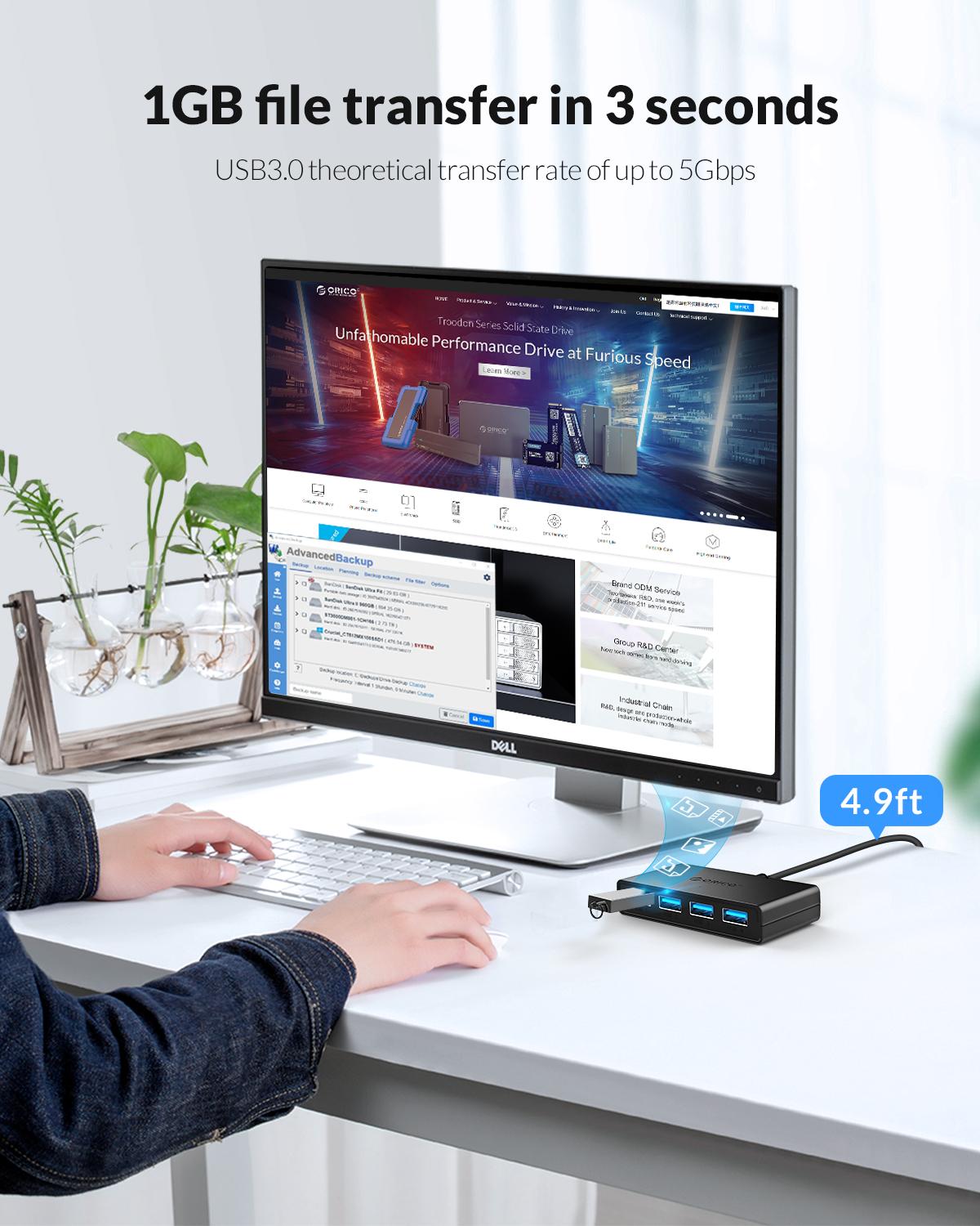 ORICO Hub USB 4 Ports Multi US - Laptop Accessories Ideas ulasan dan harga