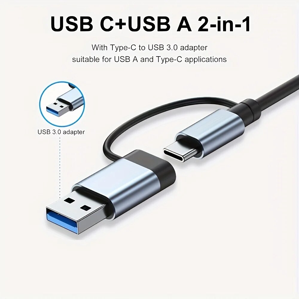 2 In 1 USB3.0 Hub 7 Port Type  - Laptop Accessories Price ulasan dan harga