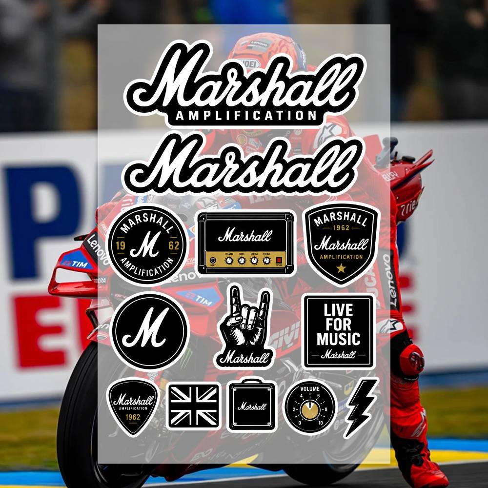 M-arshall Stickers Moto Sticke - Laptop Accessories Ideas ulasan dan harga